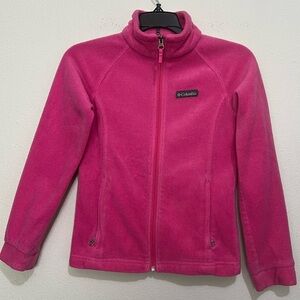 Columbia Vibrant Pink Fleece Jacket for girls 10/12